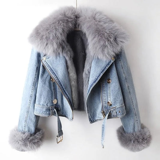 Bertoli Fur Denim Jacket